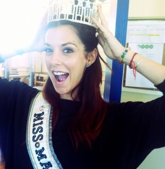 Picture of Jenna Morasca posing a for a photoshoot wearing crown